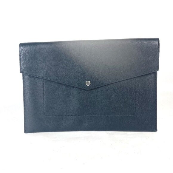 LOUIS VUITTON M62250 LV logo Pochette envelope Bag Letter Case Clutch bag - Picture 1 of 16